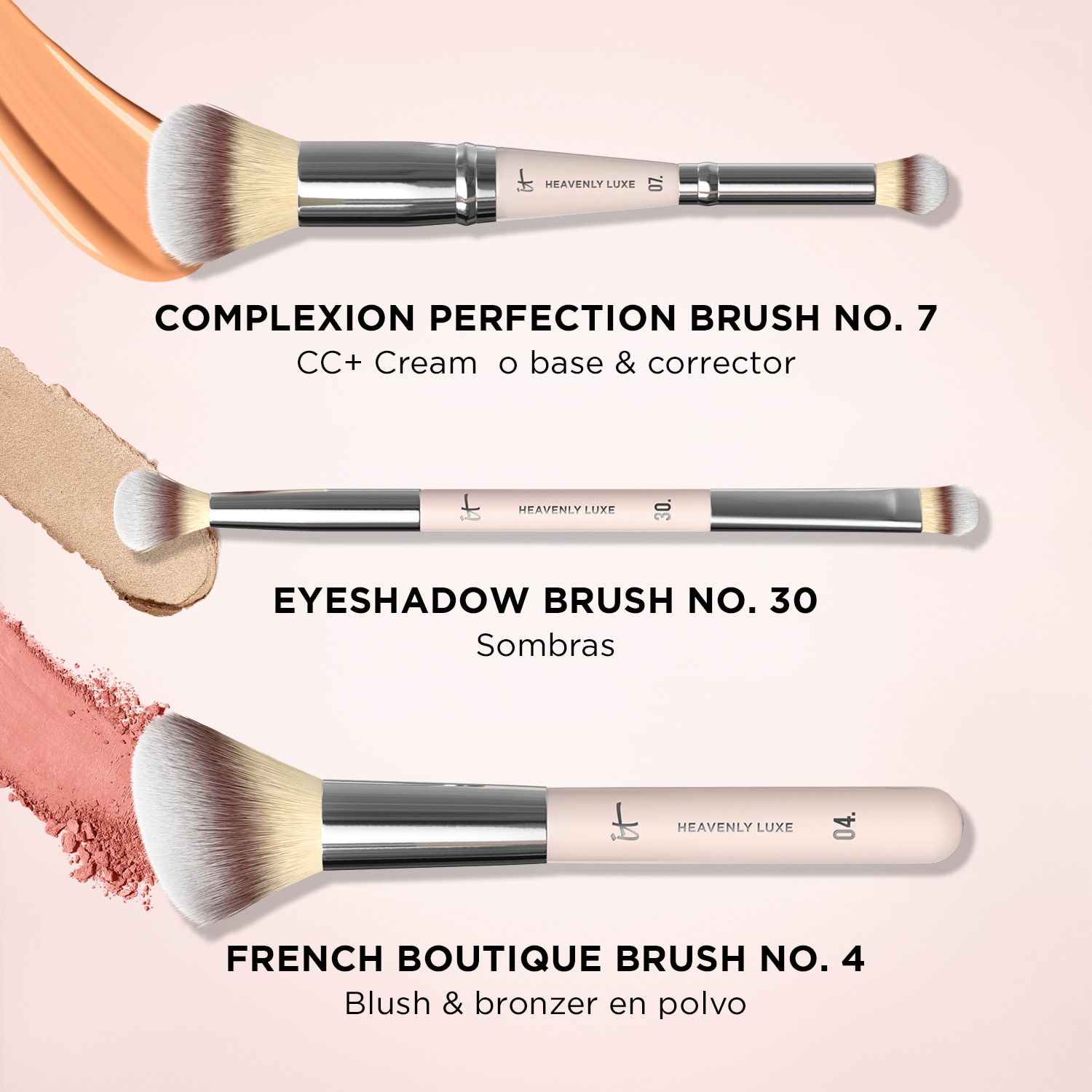 HL H24 3 PIECE BRUSH SET (SET DE BROCHAS DE MAQUILLAJE)